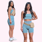 Nylon Belt Bag - Beige Fanny Pack For Women - Crossbody Bag Waist Pack Bum Bag